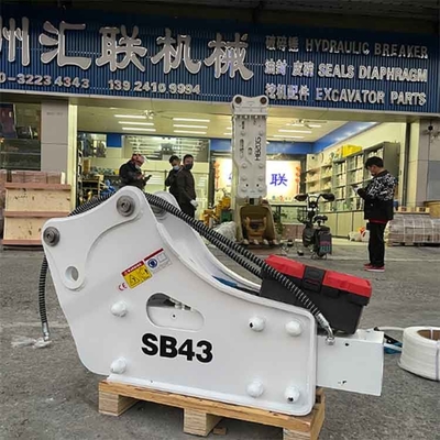 Unterbrecher-Seite Soosan SB43 brachte hydraulischen Hammer mit 75mm Meißel-Bagger Hydraulic Hammer an