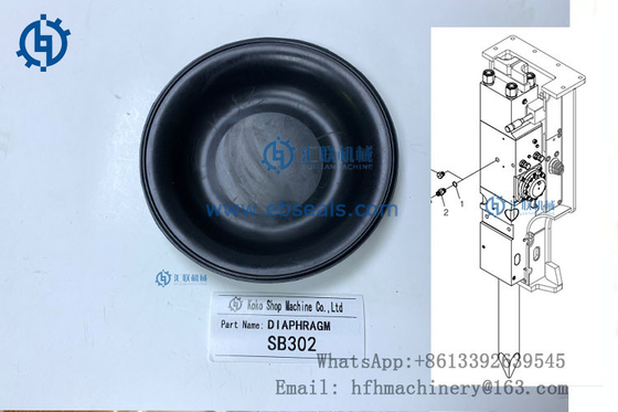 Schwarze hydraulische Unterbrecher-Membran SB302 SB300 für Baugewerbe