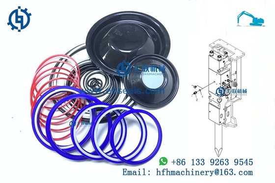 Hydraulische Hammer-Teile H140C H140D, Bagger Cylinder Seal Kits
