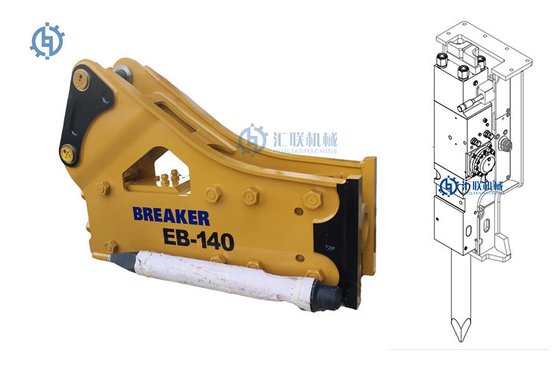 Art Bagger Attachment SB81 der Oberseite-EB140 des Felsen-hydraulischer Unterbrecher-Hammer-25t