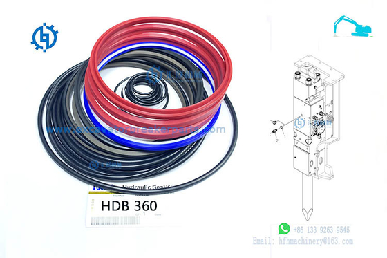 Hyundai 360 hydraulische Felsen-Hammer-Dichtungs-Teile der Unterbrecher-Dichtungs-Ausrüstungs-HDB360